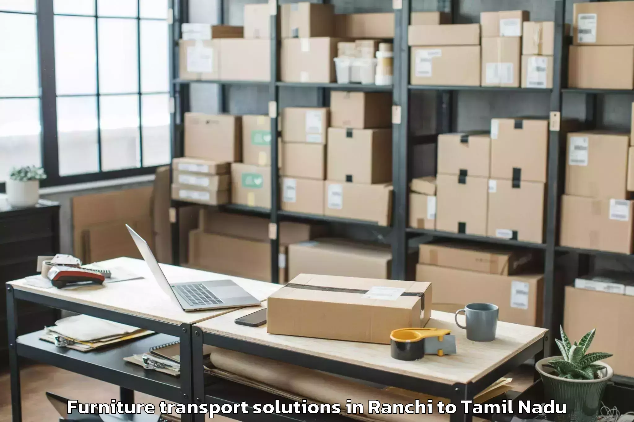 Professional Ranchi to Kaveripatnam Furniture Transport Solutions